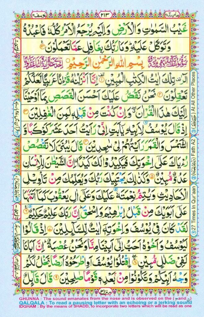 Surah Yusuf page 1