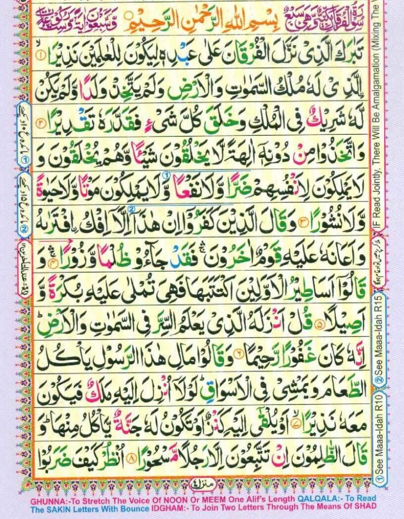 Surah Al Furqan Page 1
