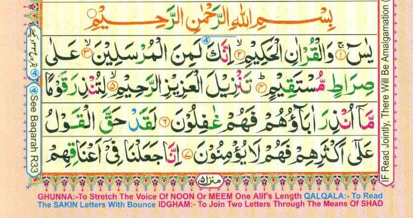 surah yasin page 1